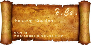 Herczog Csombor névjegykártya